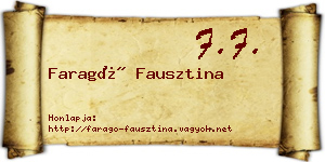 Faragó Fausztina névjegykártya